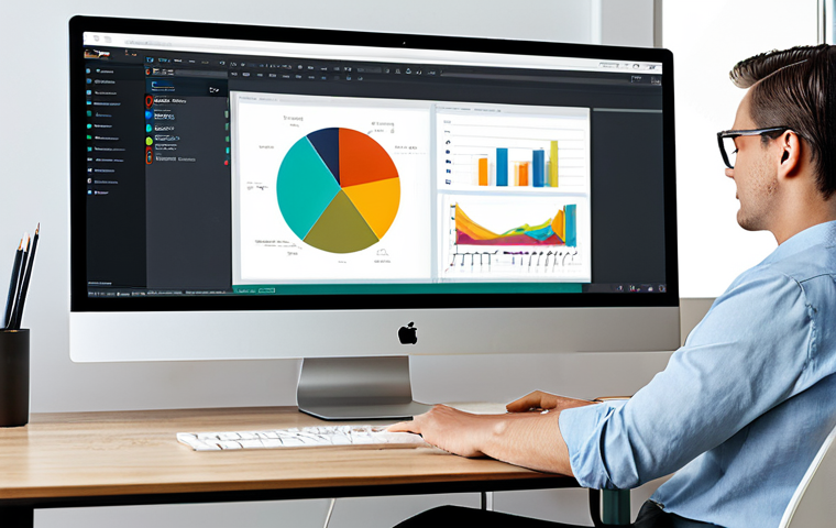 A professional graphic designer, fully clothed in business casual attire, is seated at a minimalist workstation. On the large monitor screen, a beautifully crafted user interface is displayed, showcasing a clean layout with diverse typography, including various font weights and precise leading. A subtle, harmonious color palette with carefully chosen shades enhances readability, while ample white space guides the eye seamlessly through the content. The background is a modern, sunlit design studio. The designer is depicted in a natural pose, with perfect anatomy, correct proportions, well-formed hands, and proper finger count. Professional photography, high quality, safe for work, appropriate content, modest, family-friendly.