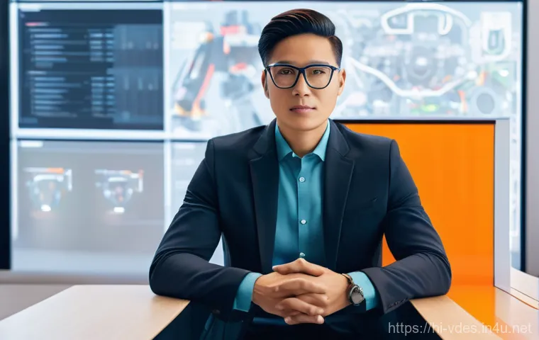 시각디자인 실무 vs 이론 - **Prompt:** "A highly detailed, realistic image of a young adult designer (around 25-30 years old, g...