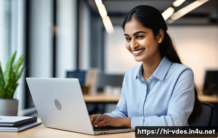 시각디자인 자격증 합격률 - **Prompt:** A confident young South Asian woman, a visual designer, smiling brightly as she looks at...